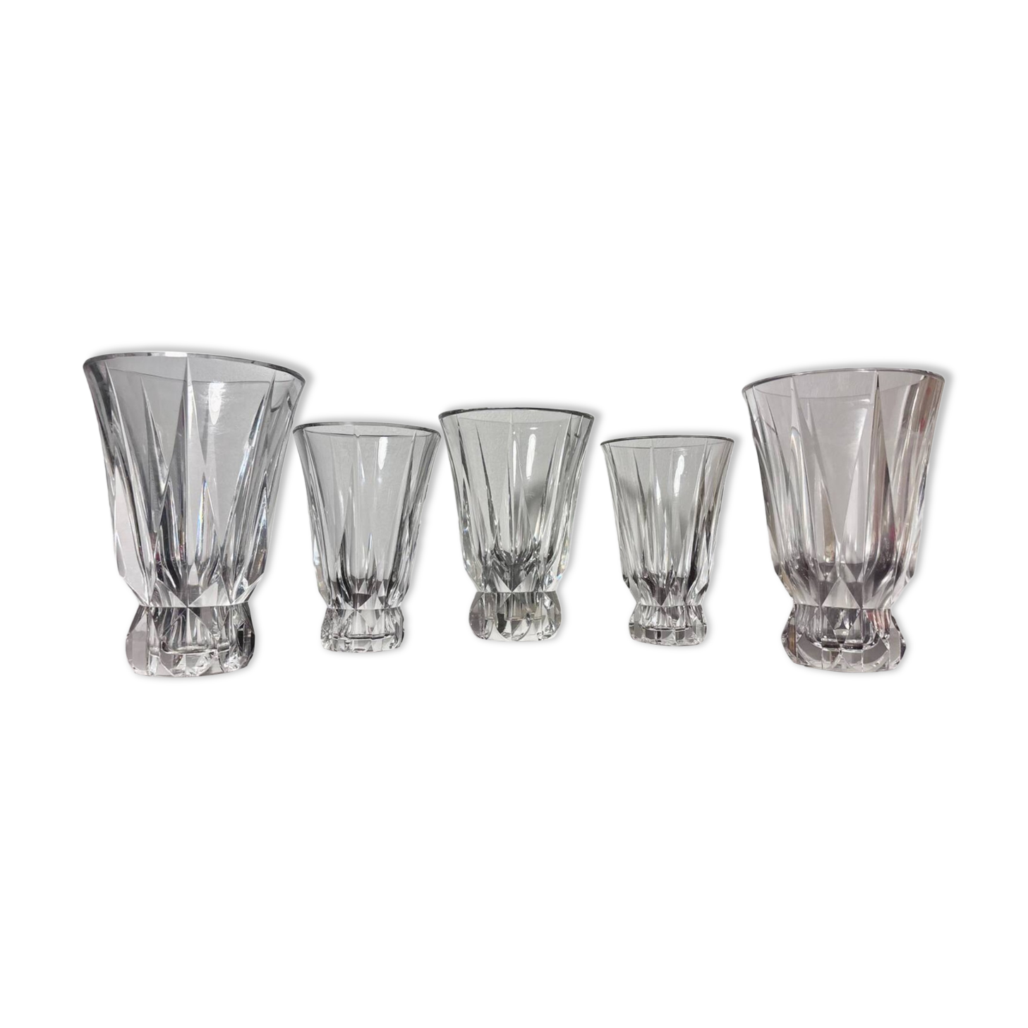 Collection of 5 Saint Louis Vases