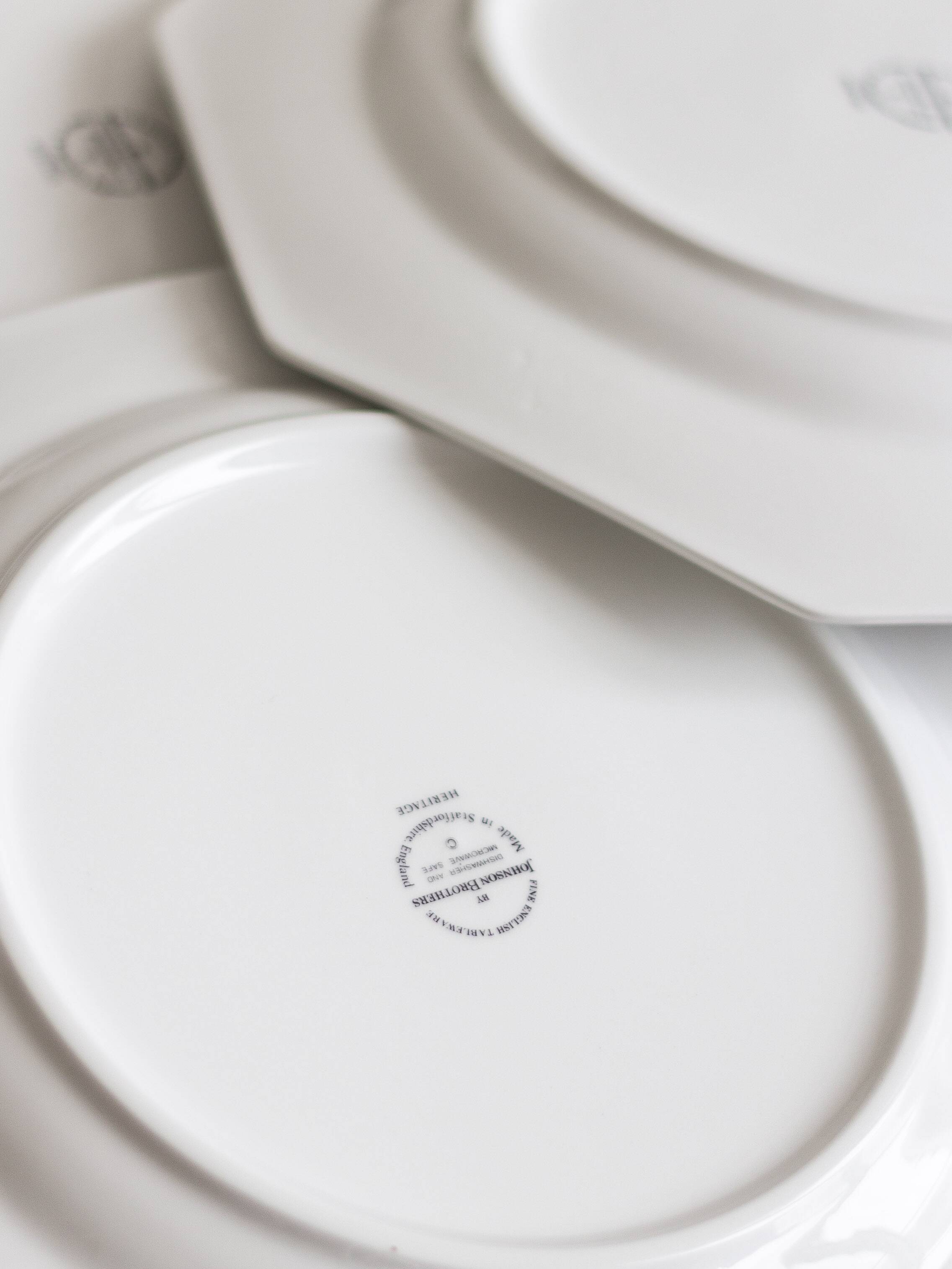 6 assiettes plates octogonales modèle Héritage - Johnson Brothers