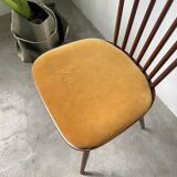 Chaise Baumann « menuet » assise jaune