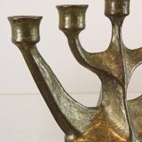 Brass brutalist candlestick from Horst Dalbeck