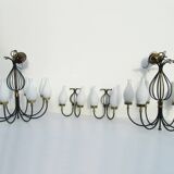 Set of 2 Italian vintage  wall light sconces in style Arredoluce/ Stilnovo