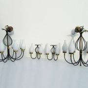 Set of 2 Italian vintage  wall light sconces in style Arredoluce/ Stilnovo