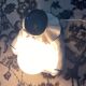 Pierrot lamp and its illuminating moon Vintage 1980