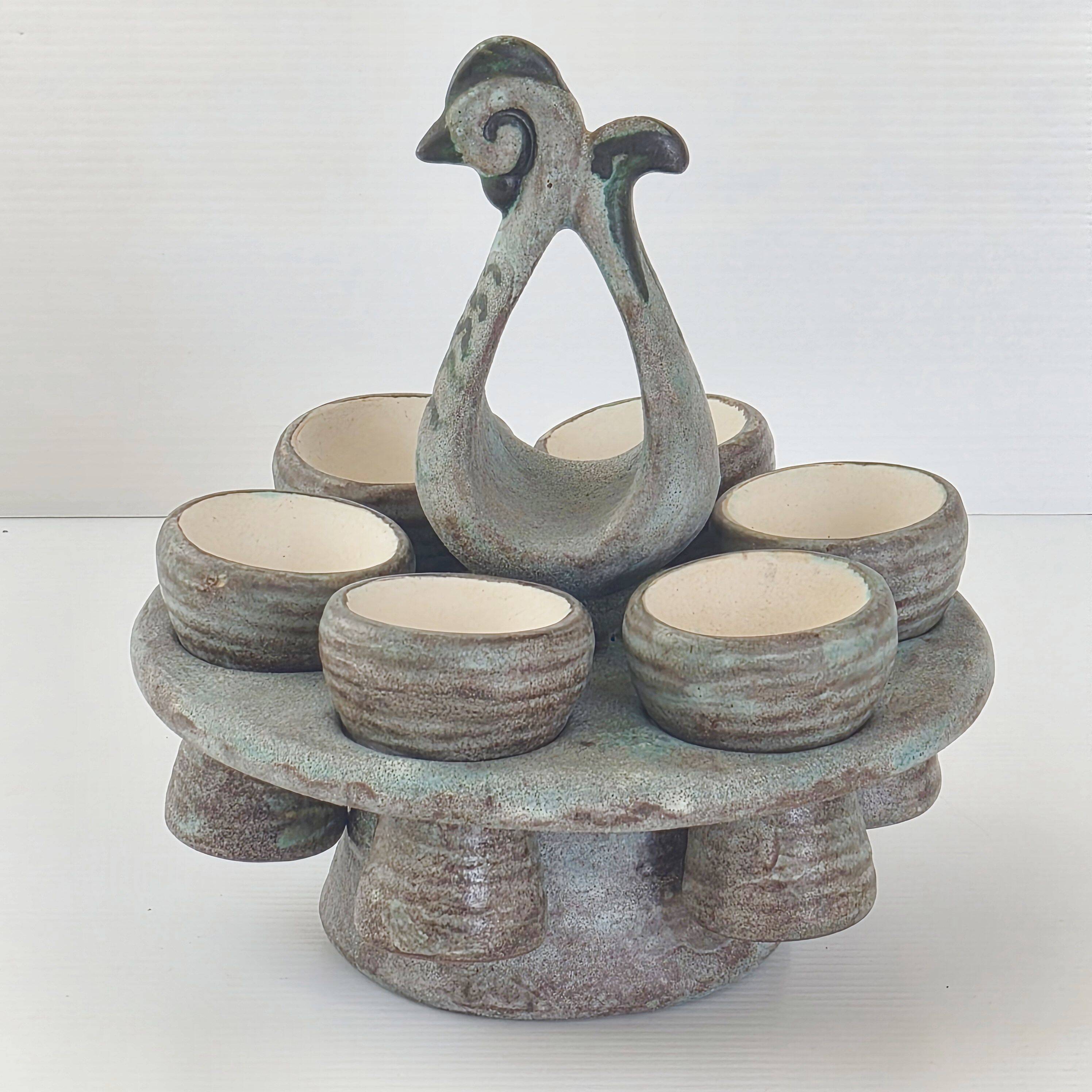 Vintage egg cup holder Ar Seiz Breur