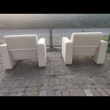 Artifort Series 691 chairs in white wool