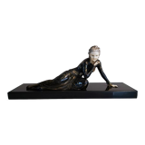 Chryselephantine sculpture signed Meneville