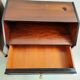 Dresser / chest of drawers and bedside tables - 1960s - faux leather brass