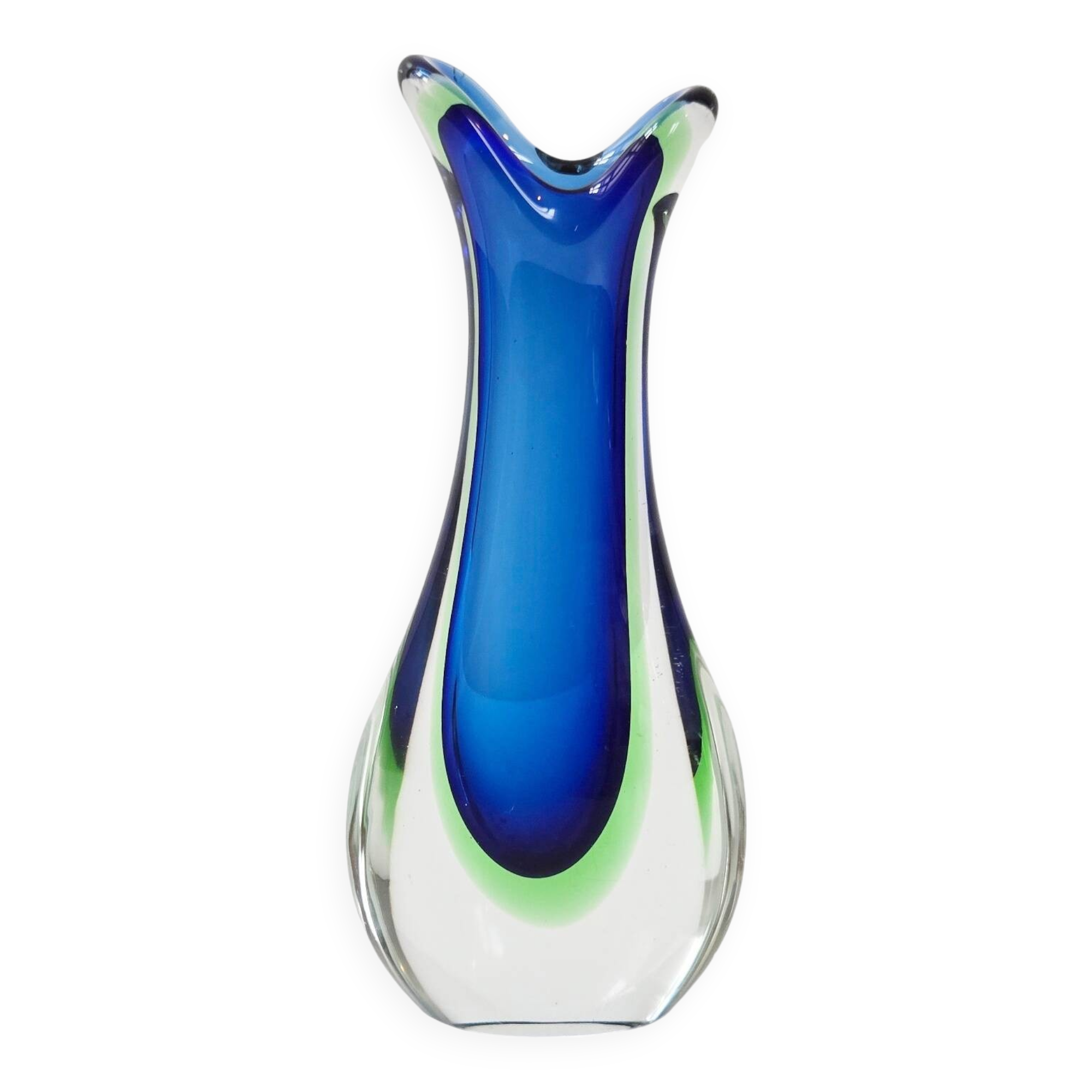 Vintage Murano glass vase Sommerso 1960