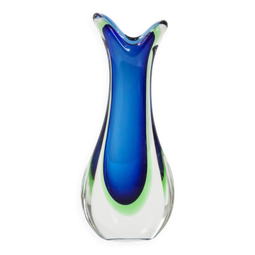 Vintage Murano glass vase Sommerso 1960