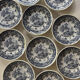 Assiettes en faïence Luneville décor anglais 