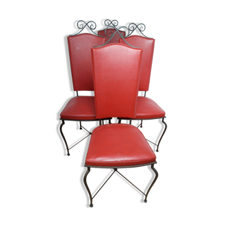 Série de 4 chaises années 40