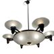 Large Art Deco Bronze Chandelier 1950’s