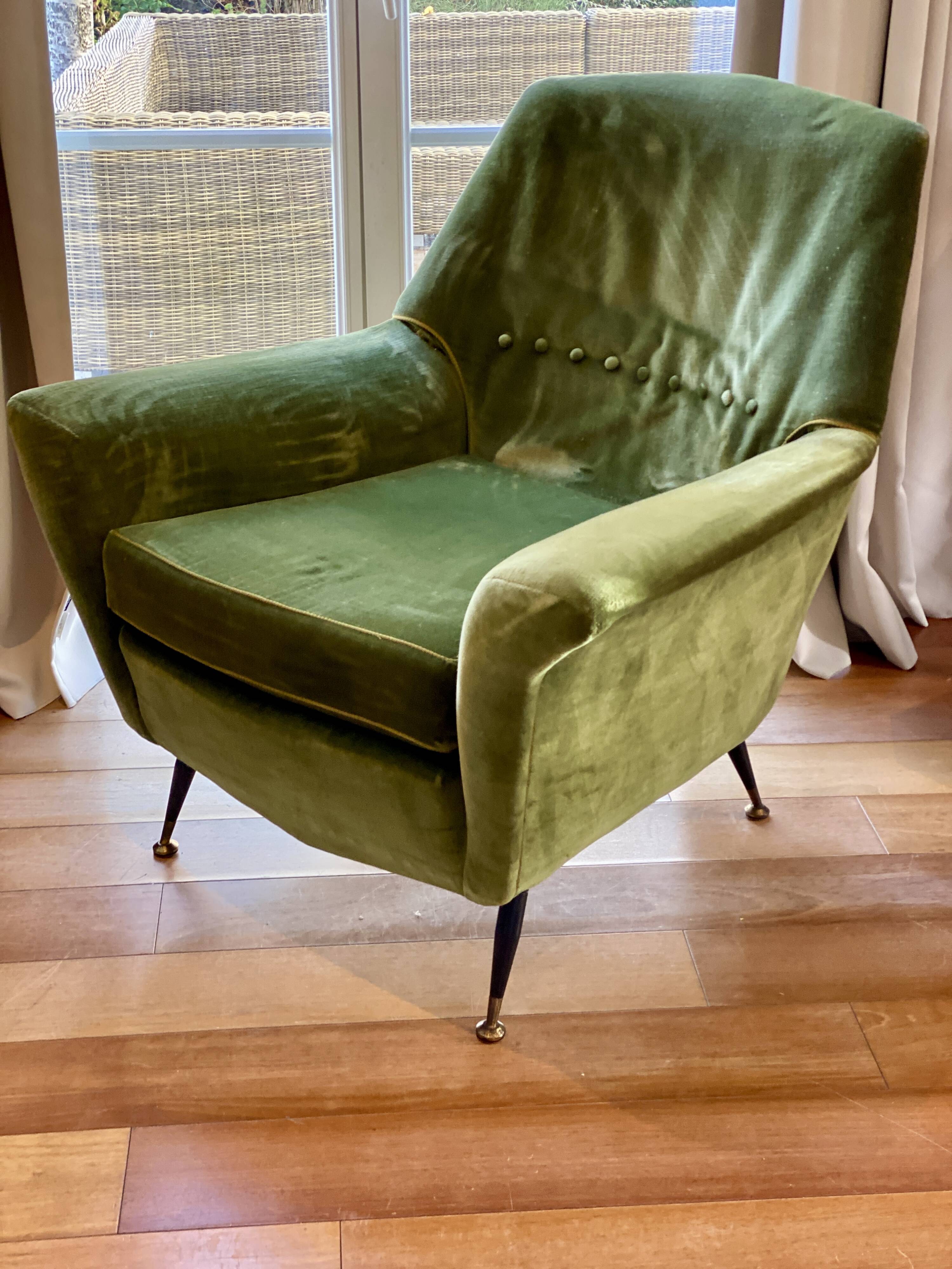Suite de 2 fauteuils de style Gio Ponti - Suite de 2 fauteuils de style Gio Ponti