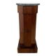Biedermeier Drum Cabinet in Walnut Veneer & Marble, France, 1830s