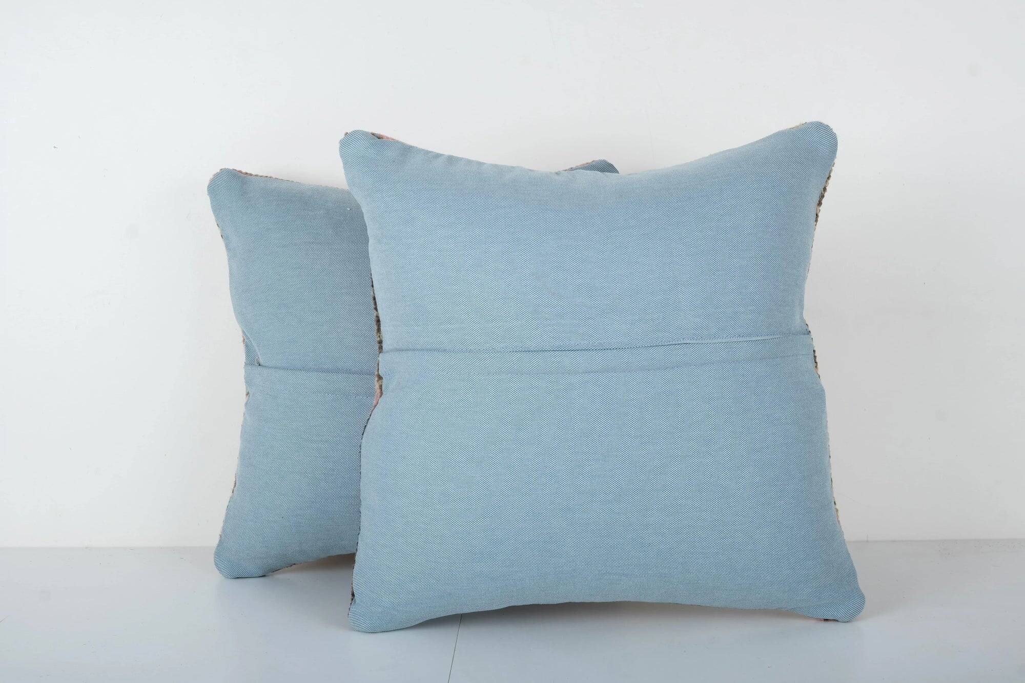 Set of 2 vintage Turkish cushion covers 46x46 cm