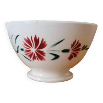 Large vintage green and red bowl