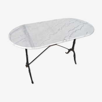 Bistro table cast iron legs and marble top