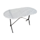 Table bistrot pieds fonte et plateau marbre