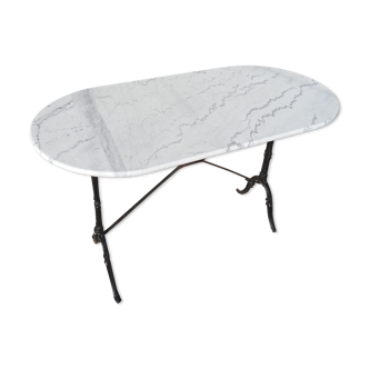 Bistro table cast iron legs and marble top