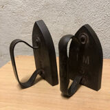 Antique irons bookends