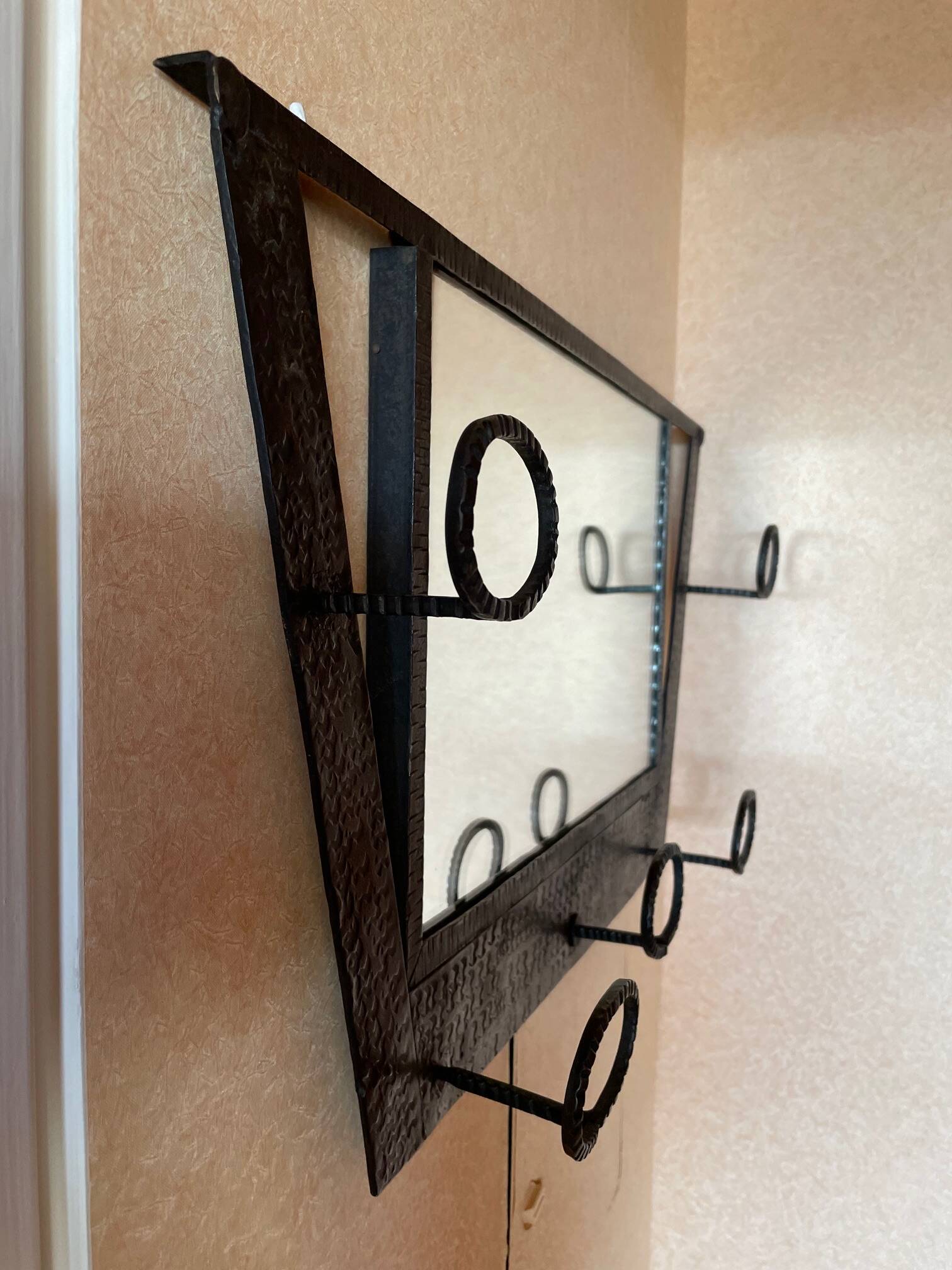 Wall Coat Rack in Wrought Iron