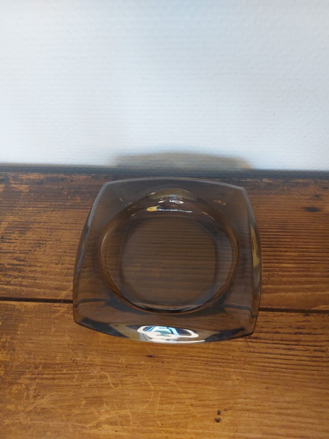 Black glass ashtray