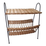 Wicker side table