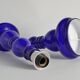 Baluster-shaped Cobalt Blue Glass Table Lamps, Rosdala Glassworks 1960, Set of 2