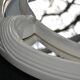 White mirror in 90s Art Deco style