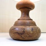 Small wooden lamp and its rope lampshade.