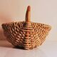 antique french handmade collection basket, woven basket