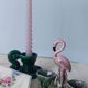 Green ceramic candlestick holder