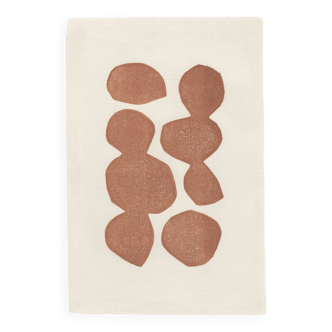 tableau abstrait - peinture sur papier H140 signée Eawy