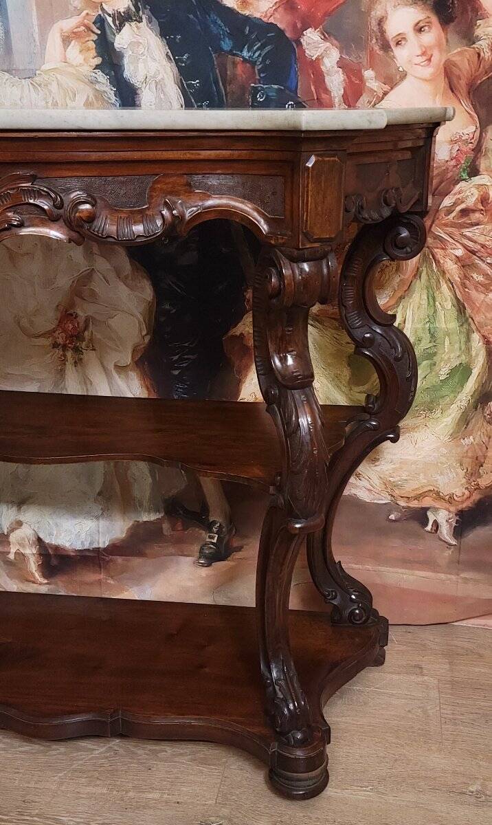 Console Italienne époque Charles X en acajou