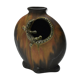 Gilbert Méténier's flamed sandstone newt bottlened vase