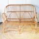 Bench into rattan 2 seater of the sixties