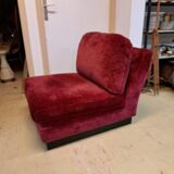 Chauffeuses et pouf vintage