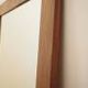 Danish solid mahogany mirror with slatted shelf, 1970s