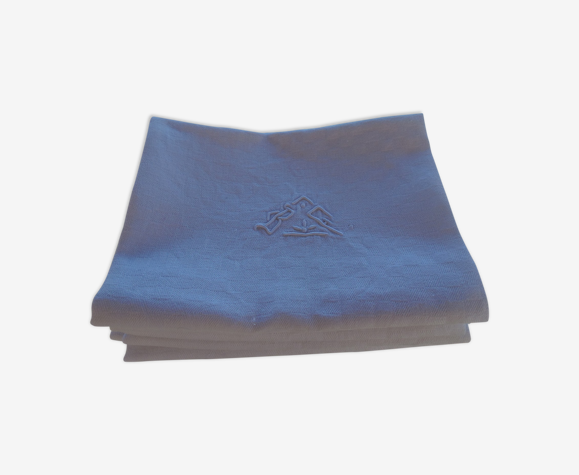 6 serviettes de table monogramme F&B