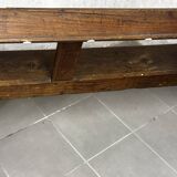 Banc en chêne du 19 e siècle