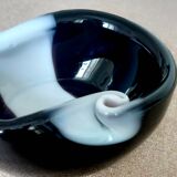 Vide poche verre bicolore 1970