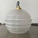 Lot 3 old vintage glass pendant lamps