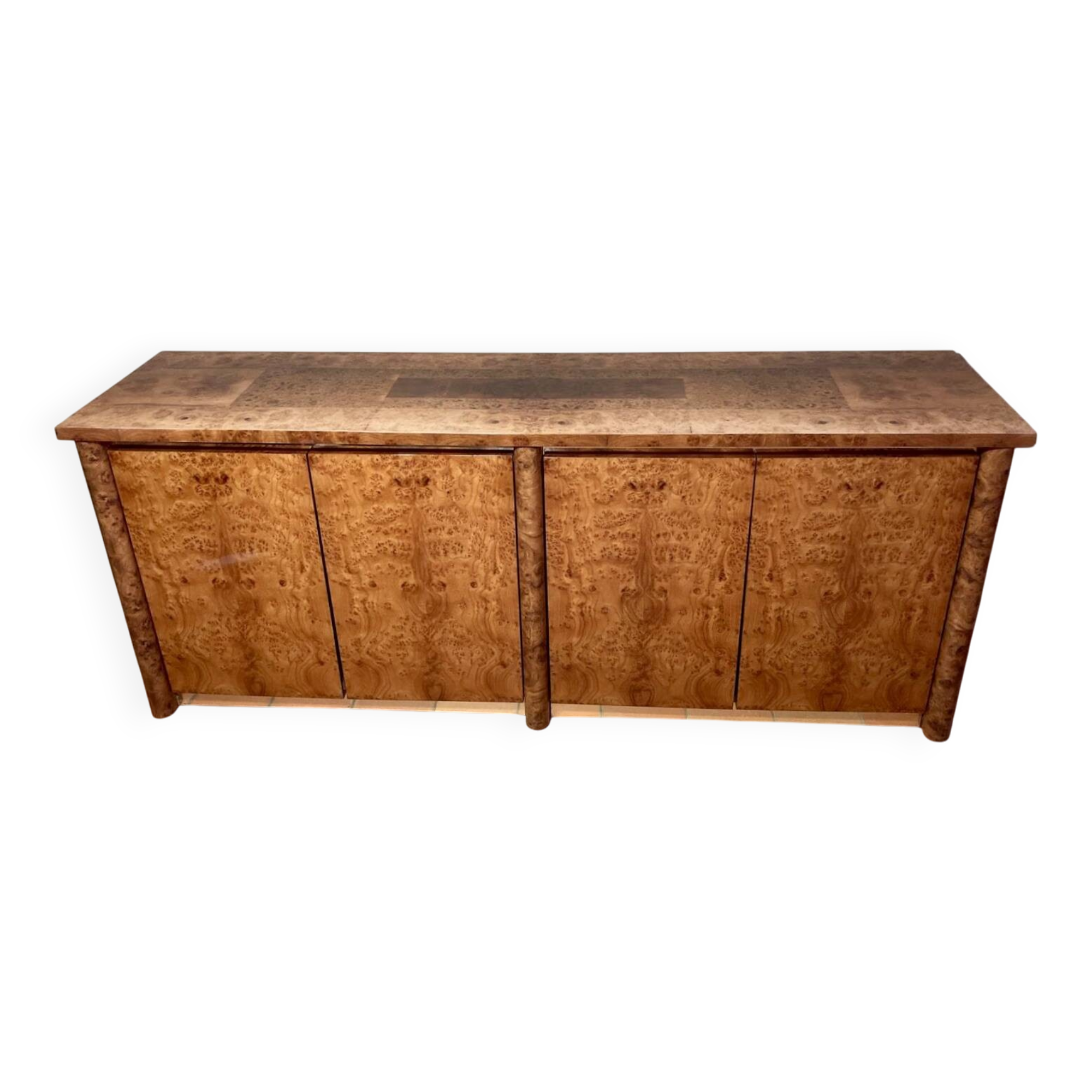 Elm burl sideboard from the 1970s