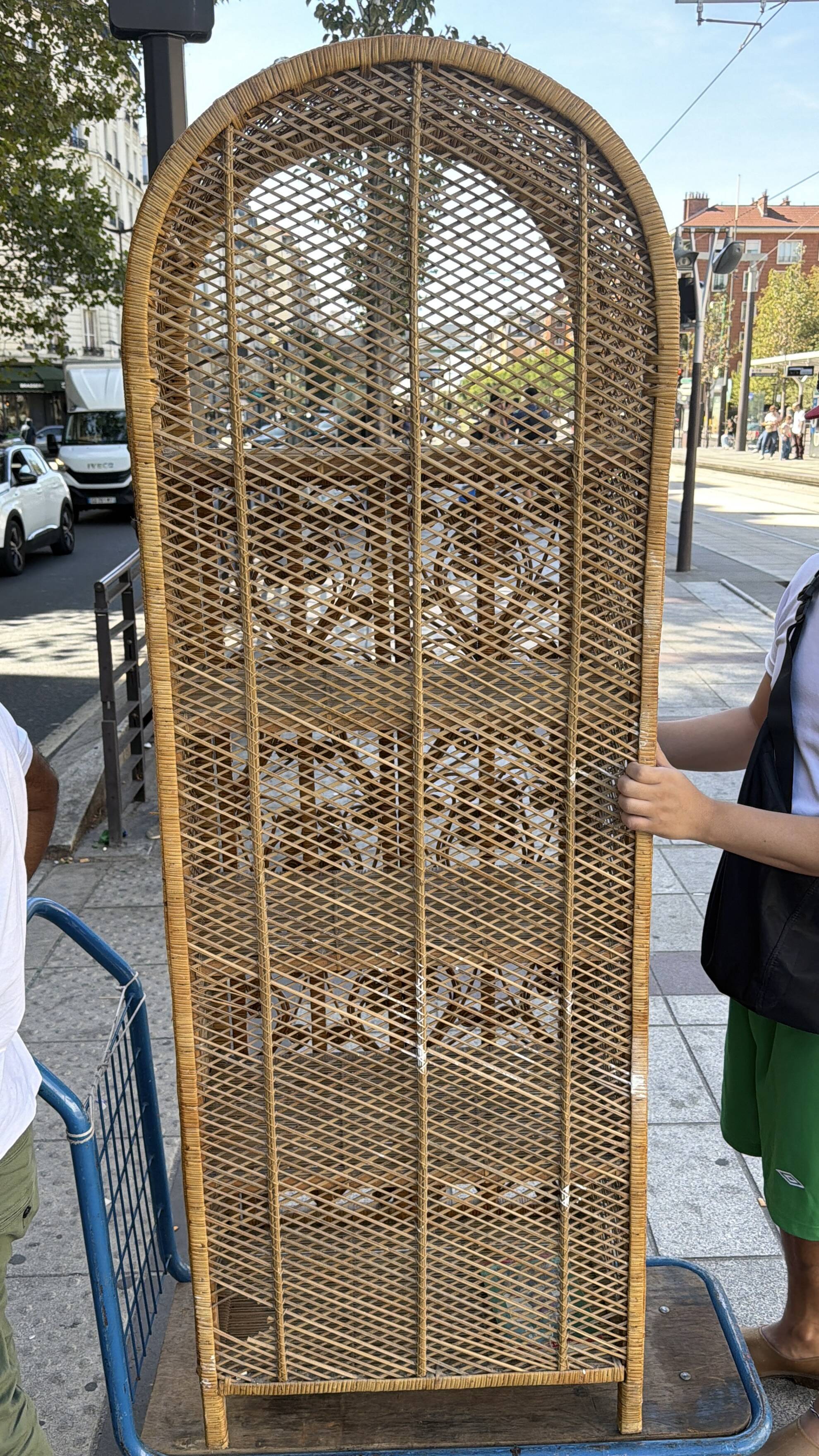 Rare armoire en osier