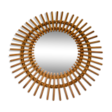 Sun rattan mirror 48x48cm