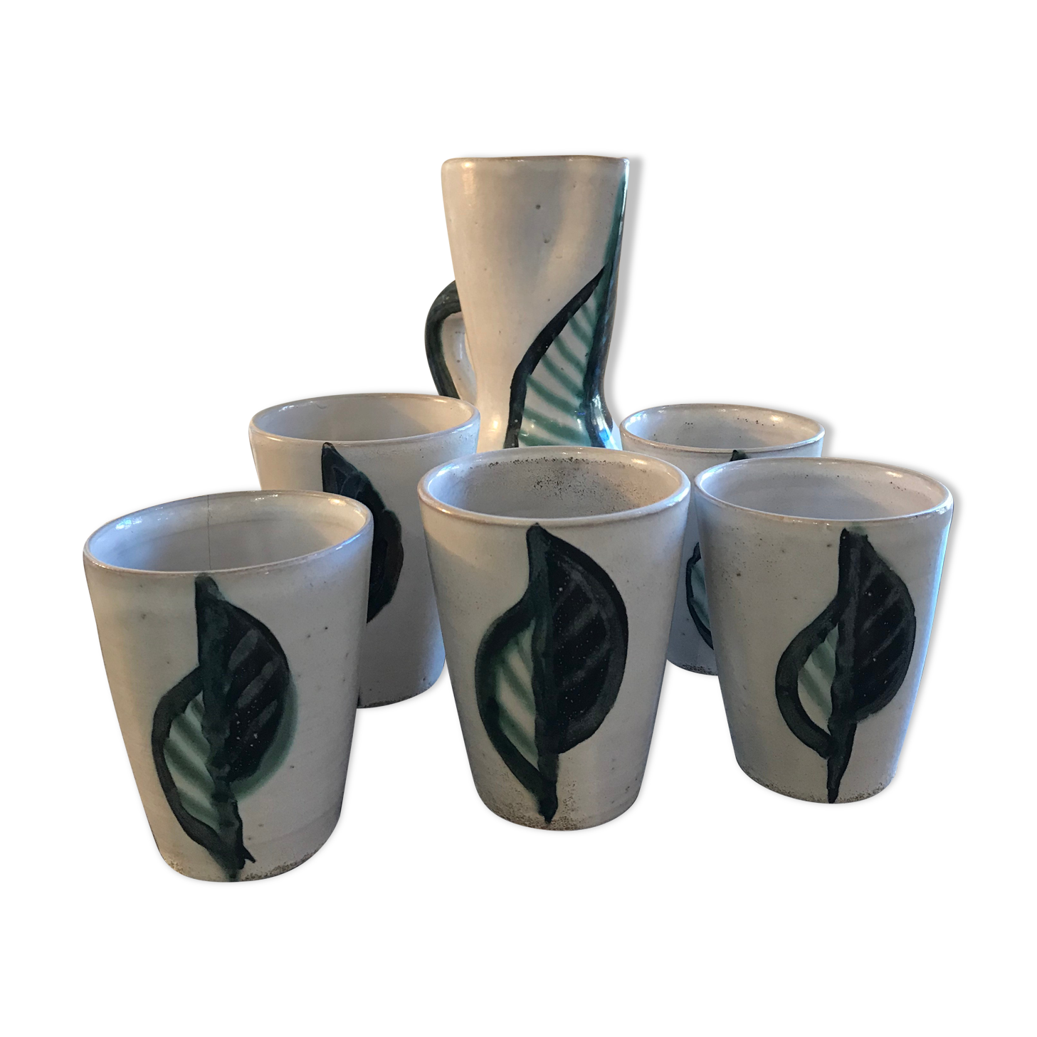 Vallauris pitcher and glasses set