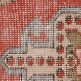 4x7 Red and Beige Turkish Vintage Rug