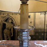 Silver metal floor lamp