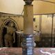 Silver metal floor lamp