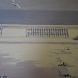 Giorgio Zuppini, Terrace by the Sea with Seagulls, Lithograph, 1970